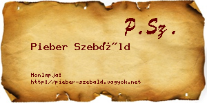 Pieber Szebáld névjegykártya